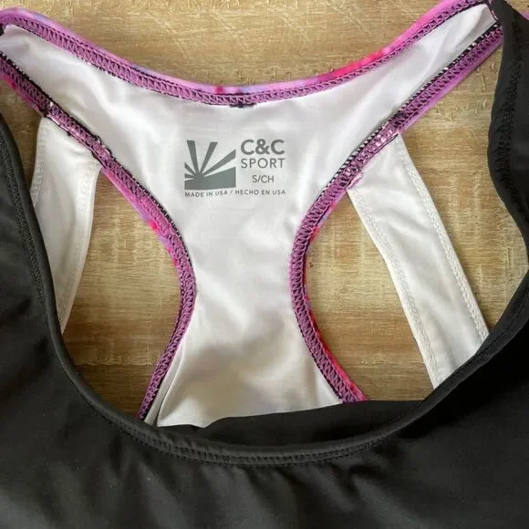 C&C Sport Black racer back tank - Picture 3 of 6